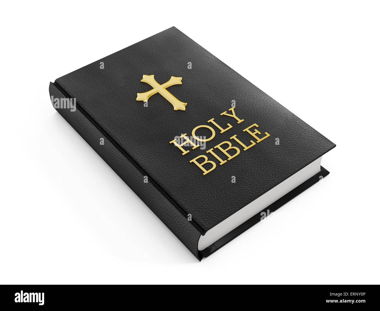 Sainte Bible le iolated sur fond blanc Banque D'Images