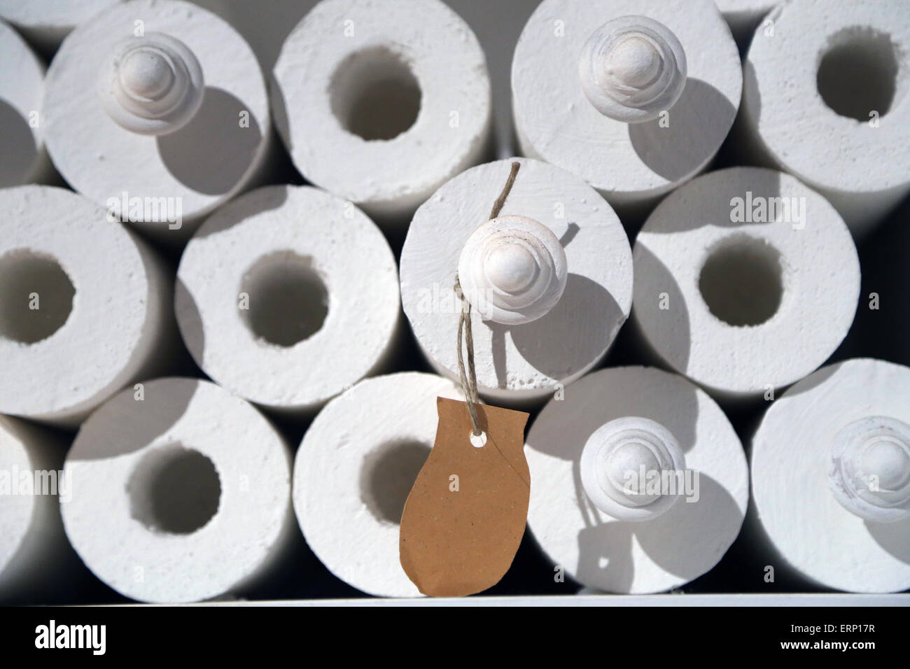 Époque Romaine. Ancient scrolls. réplique. Défilement romain placard. Romains les bibliothèques. Rome. L'Italie. Banque D'Images