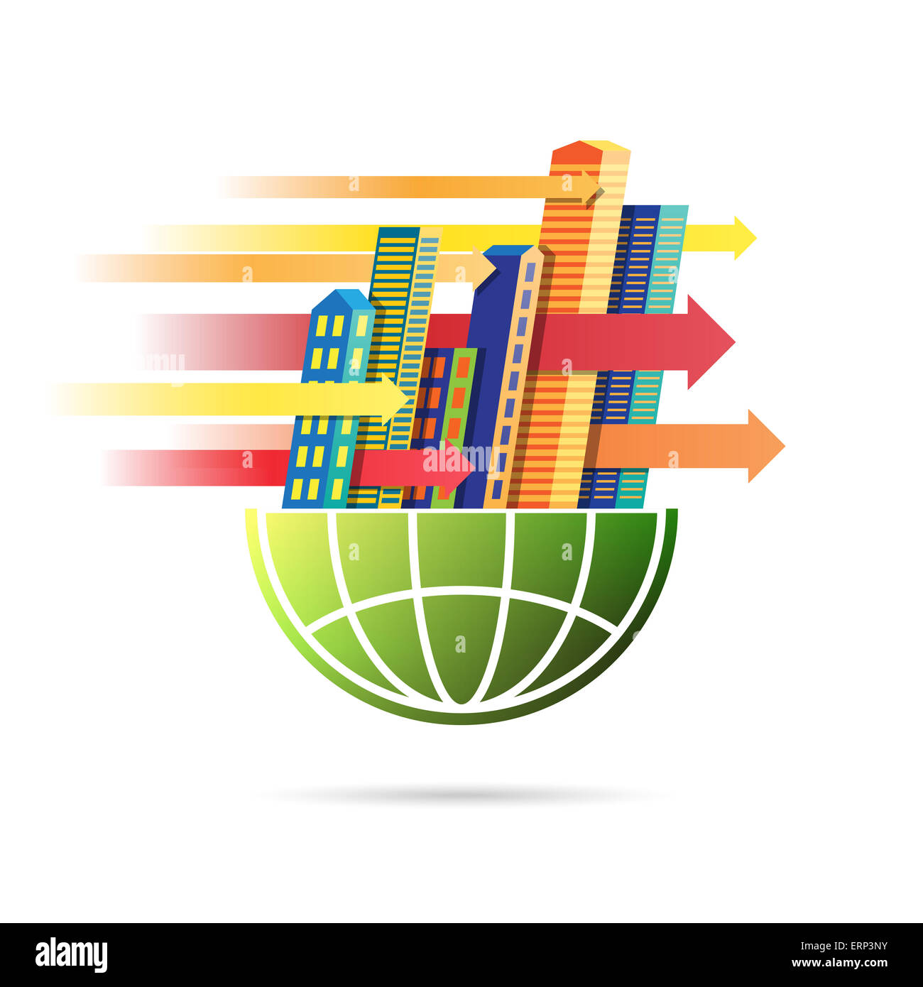 Vector illustration de rythme rapide world business concept. Banque D'Images