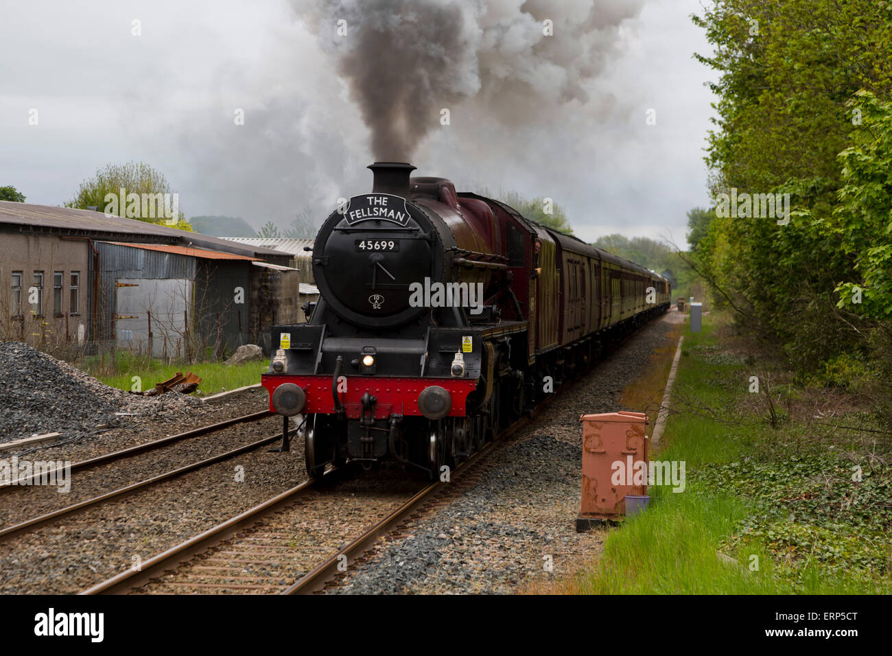 Le Fellsman Settle-Carlisle steam railway.LMS classe 'Jubilé' aucun 45699 Galatea Banque D'Images