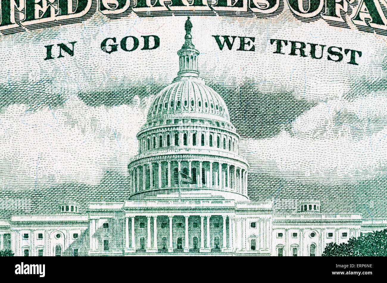 Close up detail d'une cinquante dollars. Banque D'Images