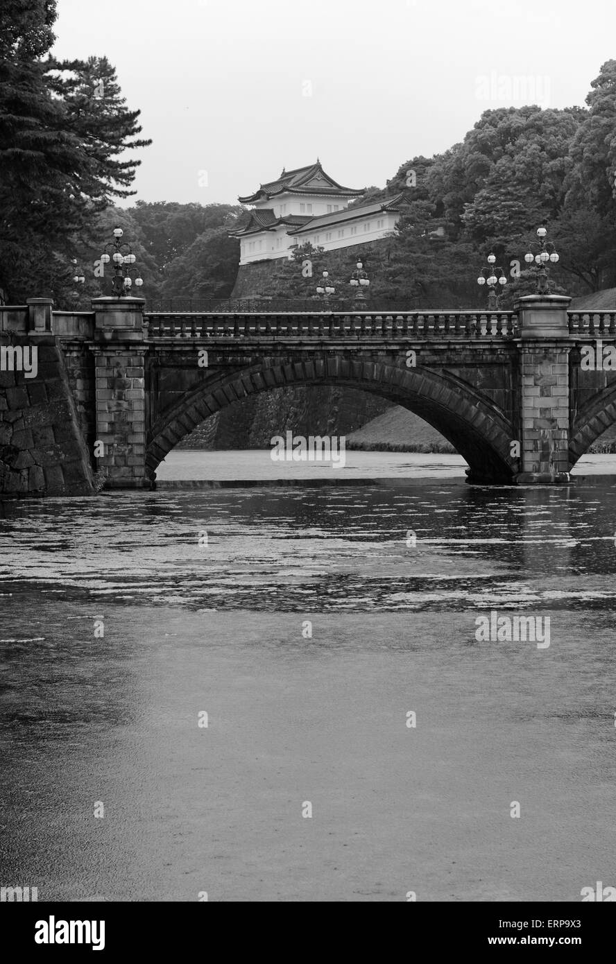 Palais impérial et Moat, accueil de l'empereur du Japon, Tokyo Japon Banque D'Images