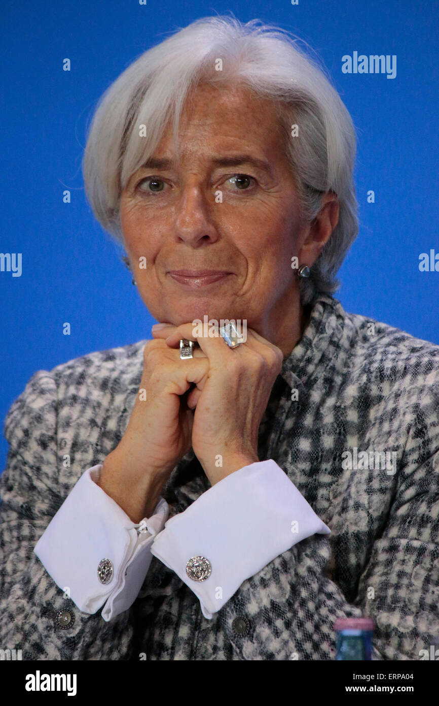 Christine Lagarde - Treffen der Bundeskanzlerin mit den Vorsitzenden Wirtschafts- und internationaler Bund, Finanzorganizationen Banque D'Images