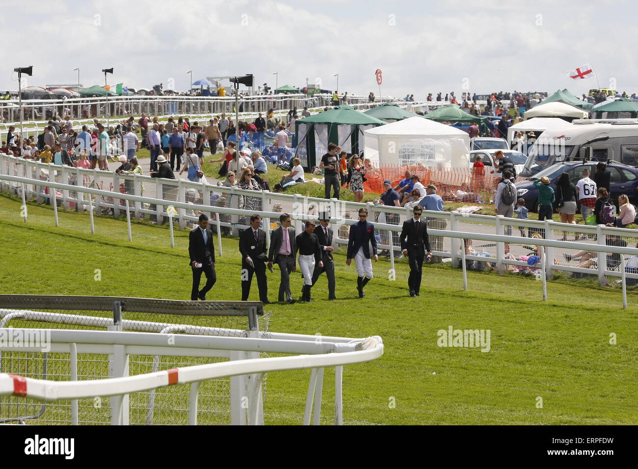 Epsom Downs, Surrey, UK - 6 juin, 2015 Au Derby Banque D'Images