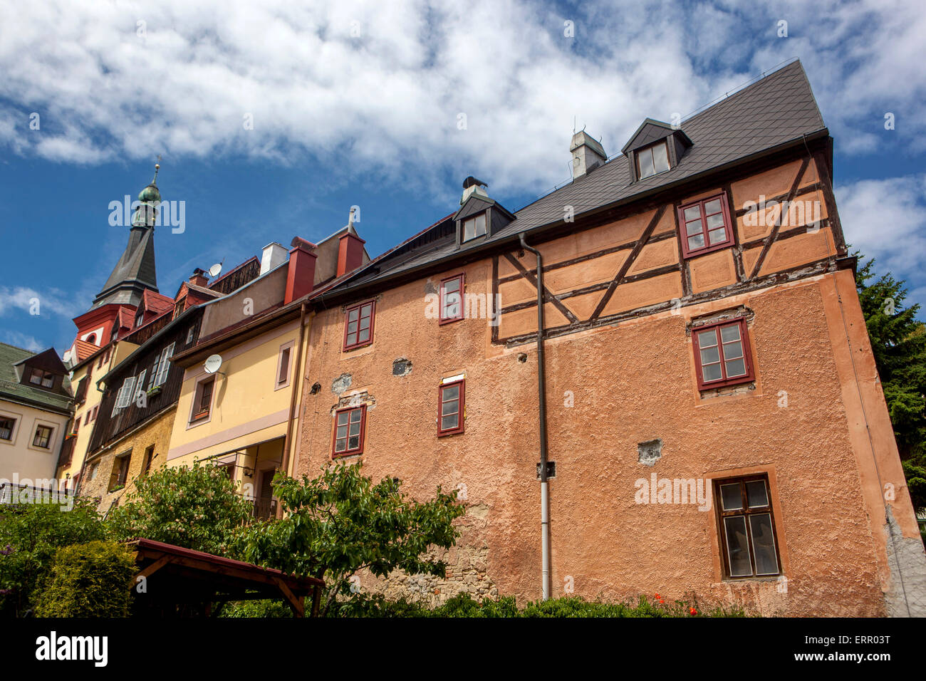 Vieille ville historique de Loket nad OHRI, région de Karlovy Vary, Bohême occidentale, République tchèque Banque D'Images