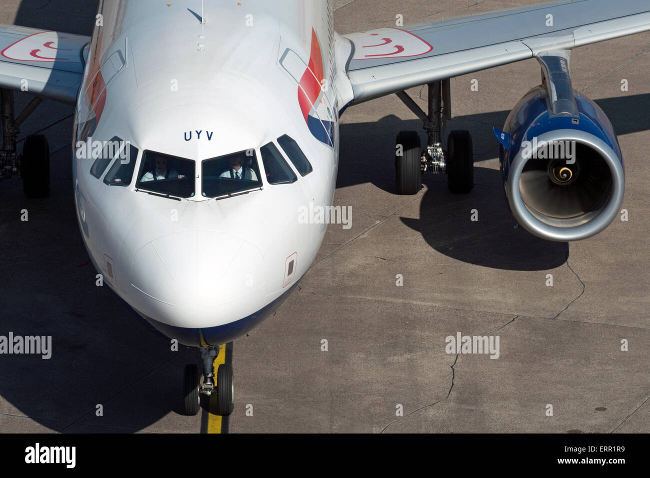 British Airways Airbus A320 avion de passagers, Düsseldorf, Allemagne. Banque D'Images