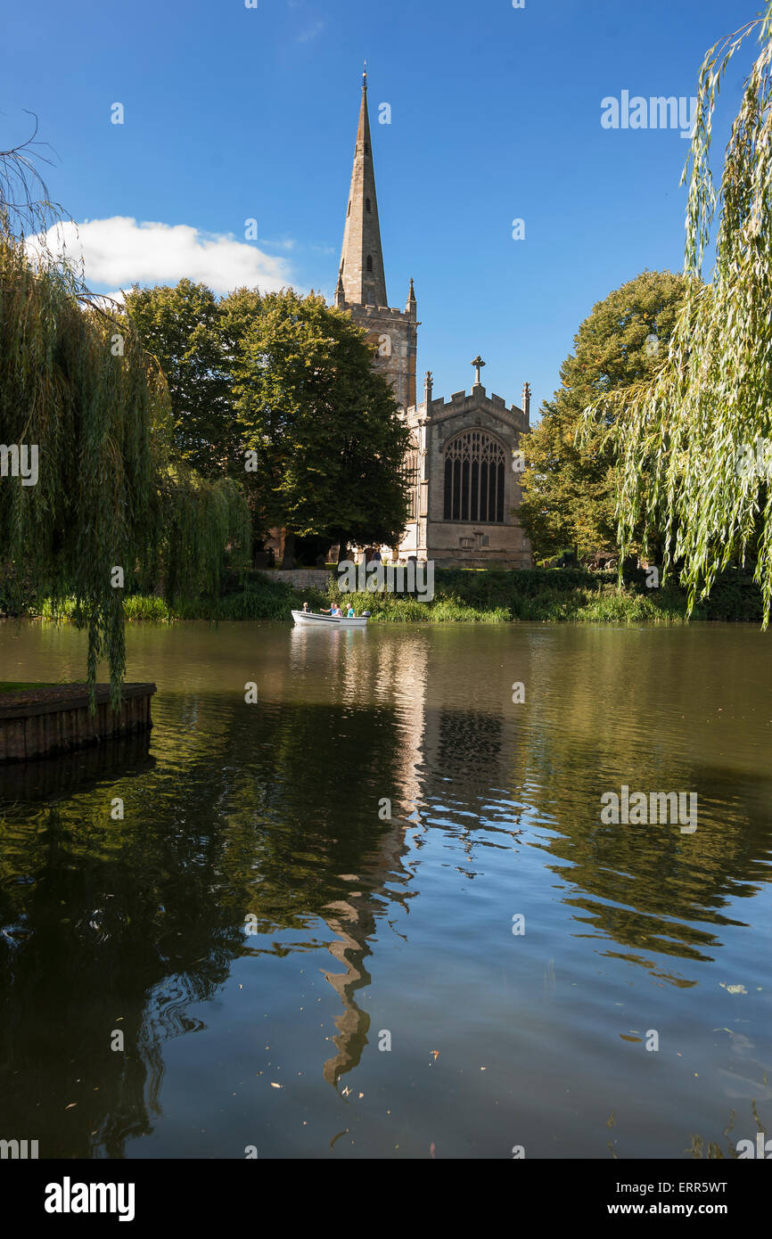 L'église Holy Trinity, Shakespeare enterré, Avon, Stratford upon Avon, Warwickshire, UK Banque D'Images