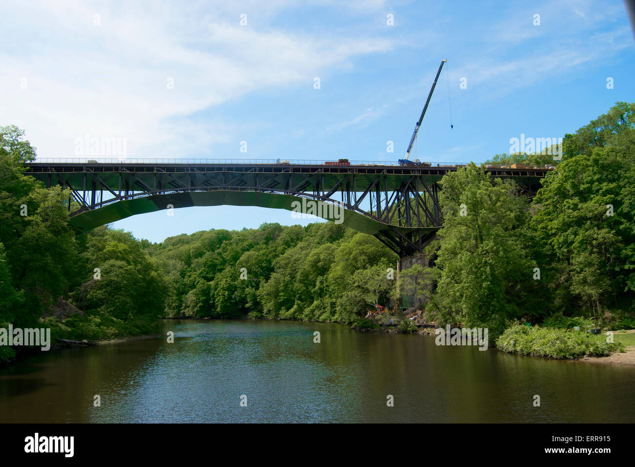 Popolopen Creek bridge sur une journée ensoleillée Banque D'Images