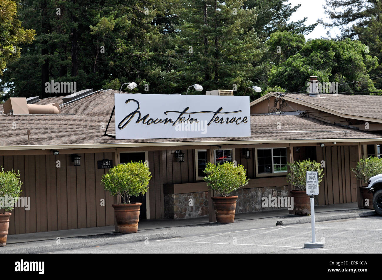 Terrasse de montagne, Woodside, Californie Banque D'Images