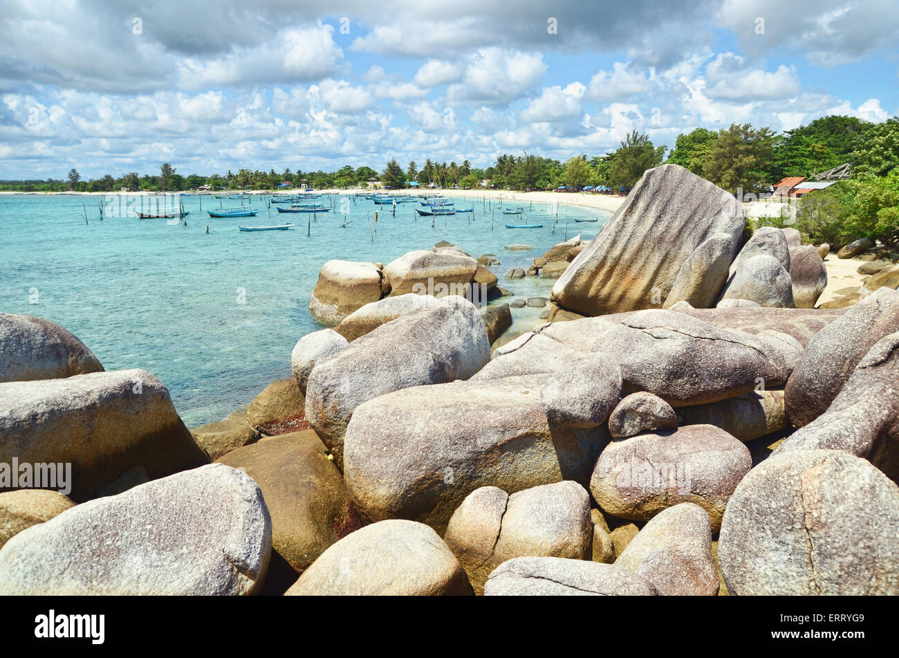 Panorama de la Plage Tanjung Tinggi Banque D'Images