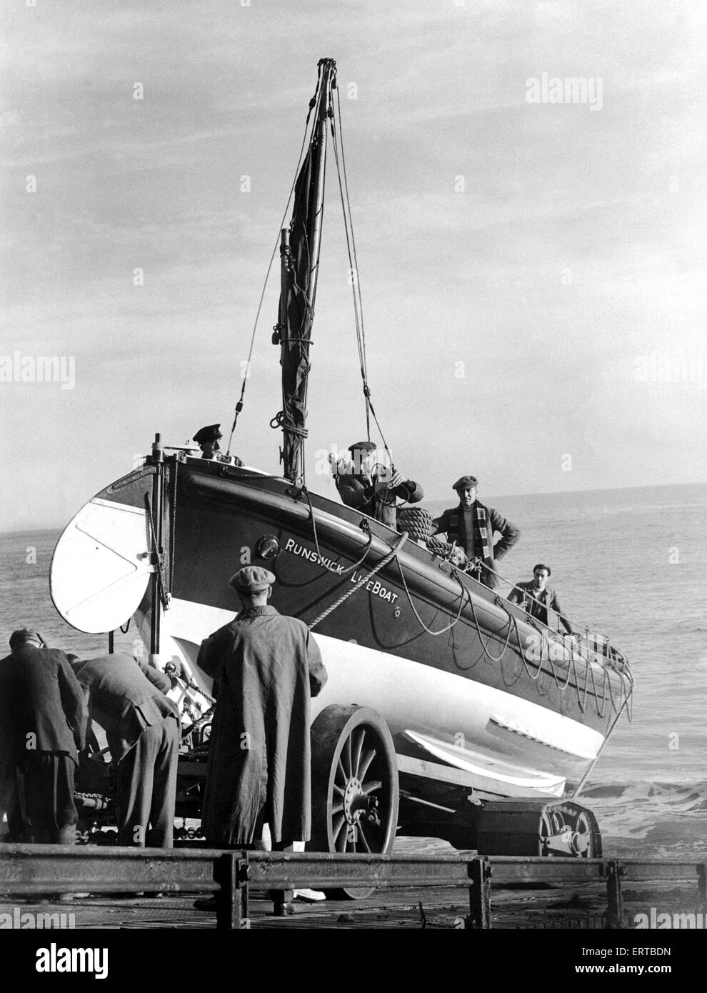 Une embarcation à runswick. Novembre 1951. Banque D'Images