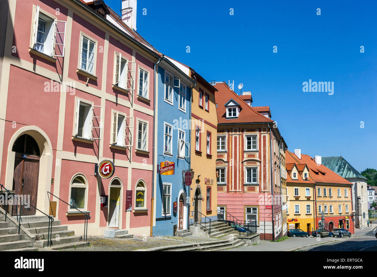 La vieille ville historique de Cheb, République Tchèque, Europe Banque D'Images
