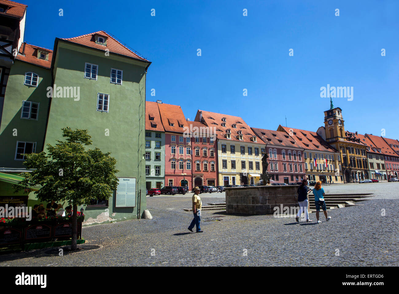 La vieille ville historique Cheb, Bohême occidentale, République tchèque Banque D'Images