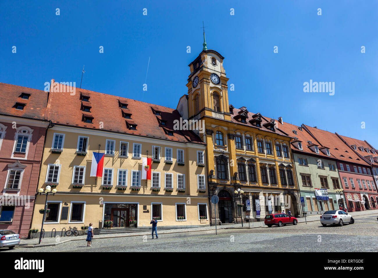 Hôtel de ville de Cheb République tchèque, Europe Banque D'Images