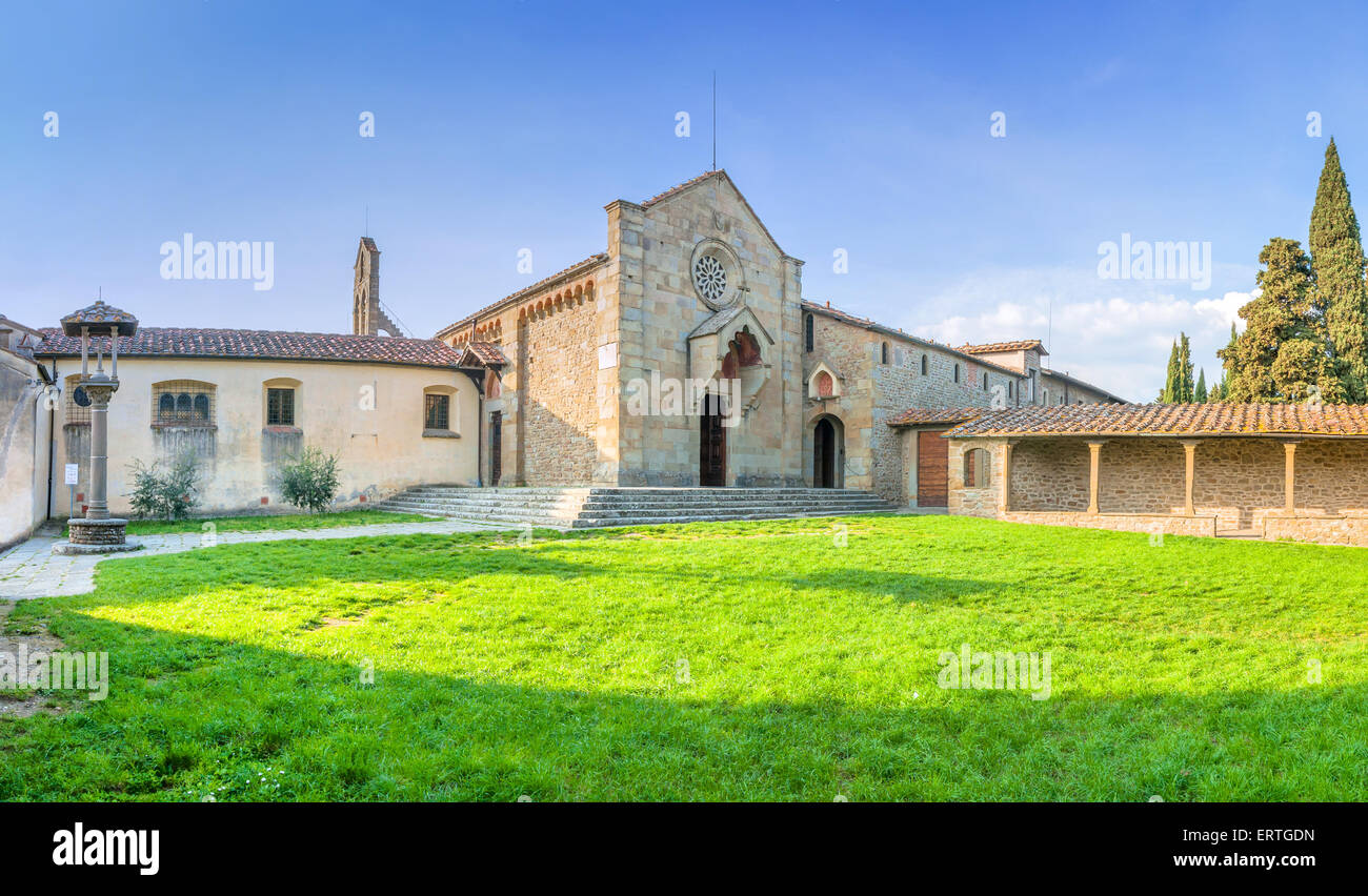 Monastère de San Francesco sur la crête de la colline de Fiesole à Firenze, Italie Banque D'Images