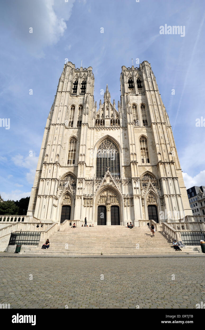 Belgique, Bruxelles, cathédrale Banque D'Images