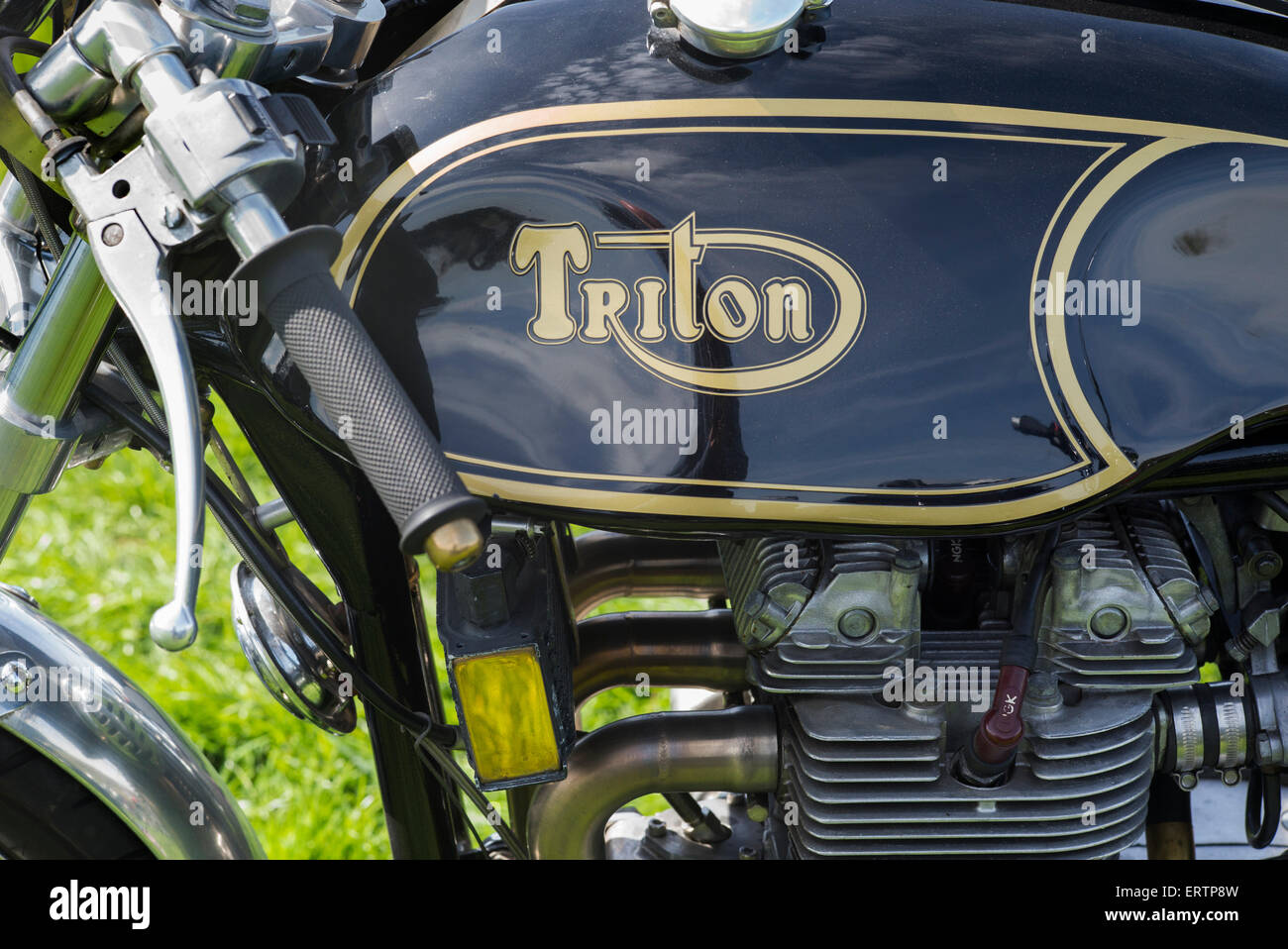 Triton café racer moto. Triumph / Norton moto. Moto classique britannique Banque D'Images