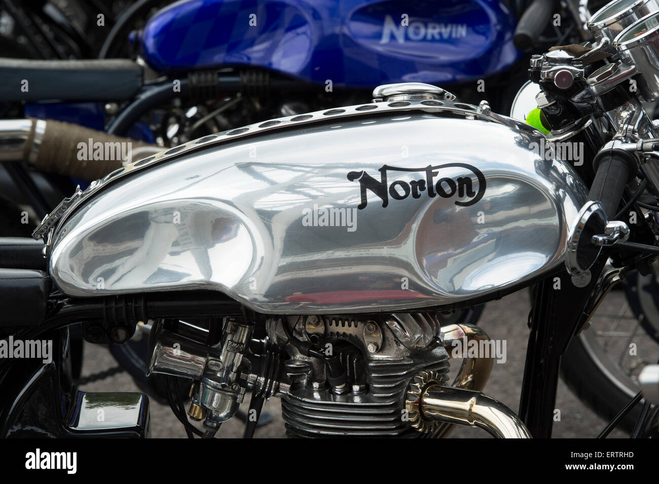 Norton Cafe Racer moto. Moto classique britannique Banque D'Images