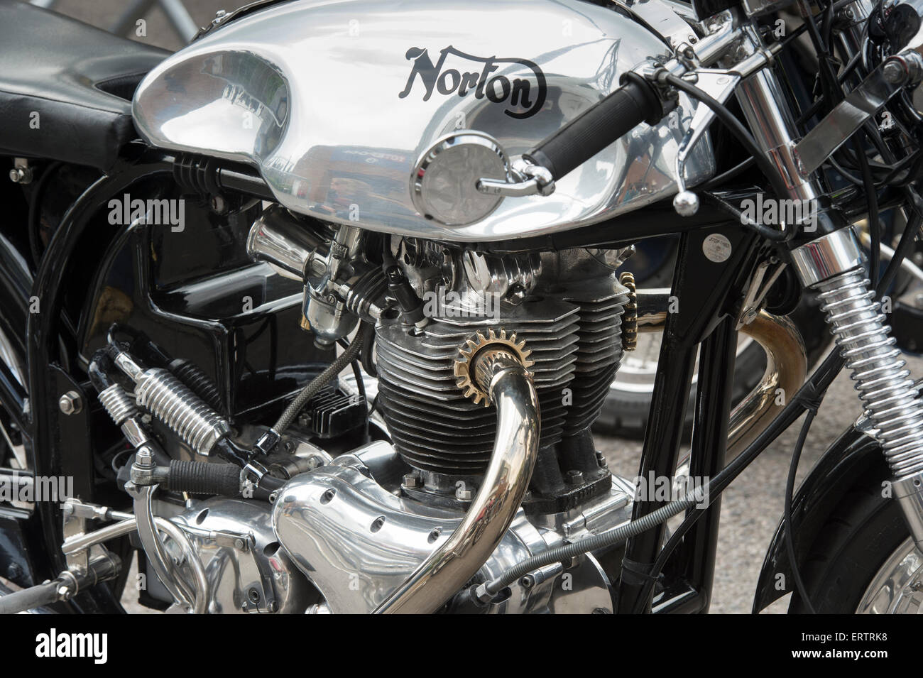 Norton Cafe Racer moto. Moto classique britannique Banque D'Images