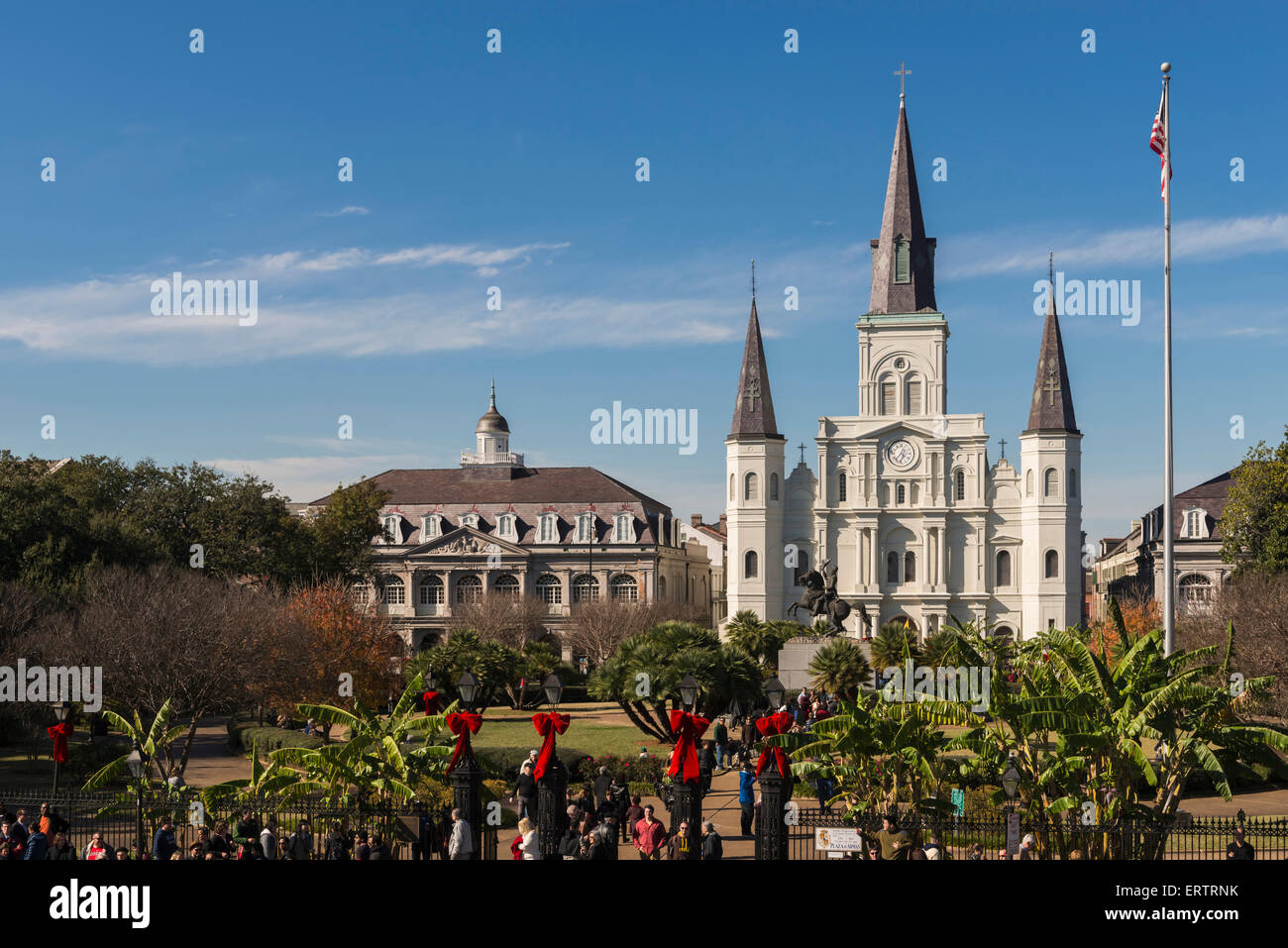 La Cathédrale St Louis, Jackson Square, New Orleans, Louisiane, USA Banque D'Images
