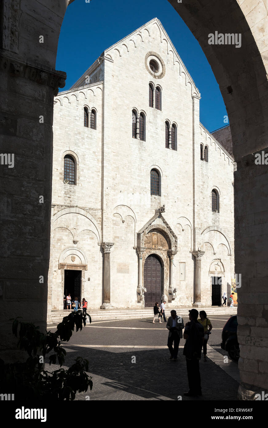 La basilique de San Nicola, Basilique de St Nicholas, dans la vieille ville de Bari, Pouilles, Italie Banque D'Images