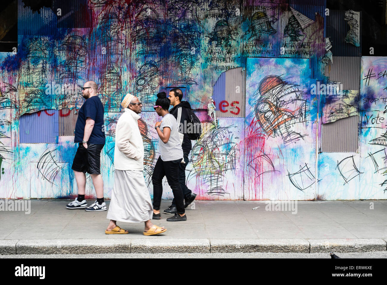 Art Urbain, Brixton, London, Royaume-Uni Banque D'Images