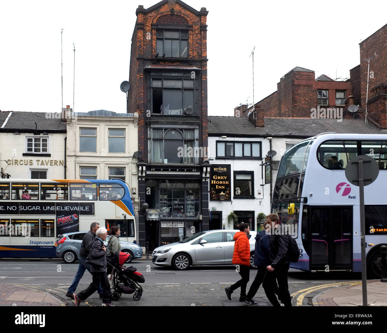 L'histoire 5 Colin Jellico Art Gallery immeuble sur Portland Street, Manchester, England UK. photo DON TONGE Banque D'Images