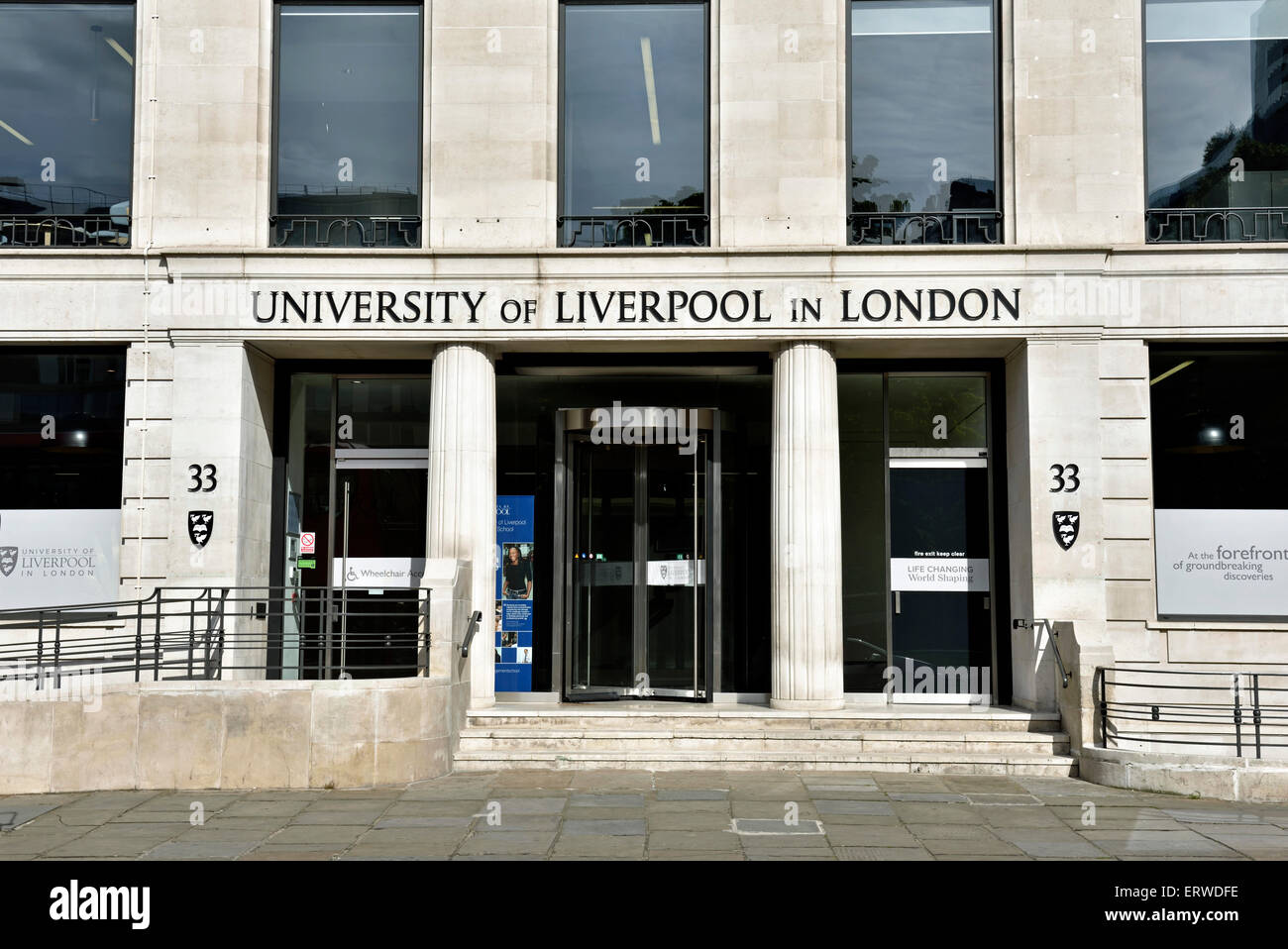 Université de Liverpool à Londres, Finsbury Square, district londonien d'Islington, Angleterre Royaume-uni Grande-Bretagne Banque D'Images