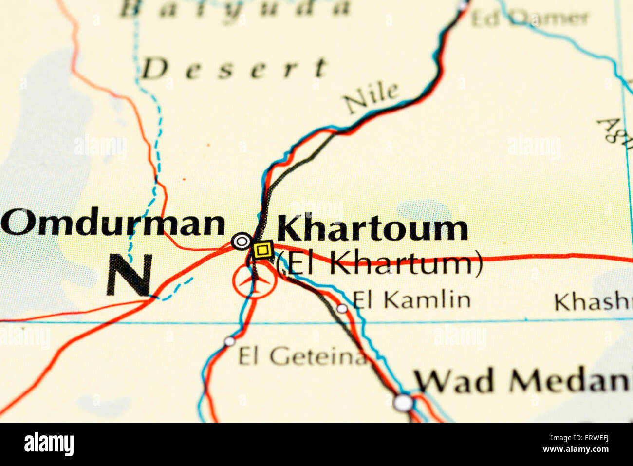Close up plan de Khartoum, capitale du Soudan Banque D'Images