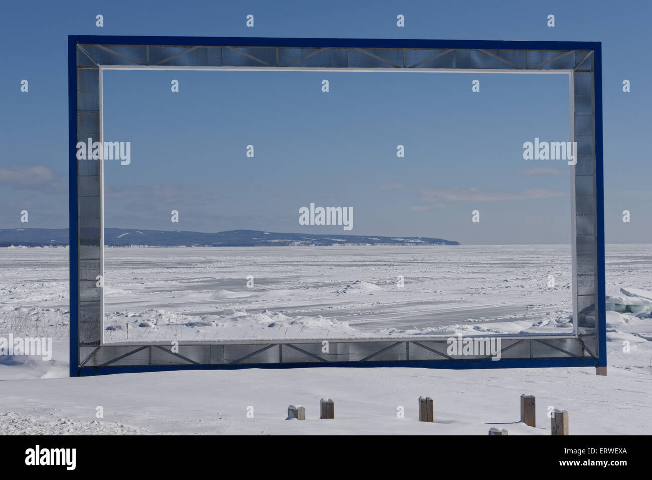 Maria en Gaspésie au Québec en hiver Banque D'Images