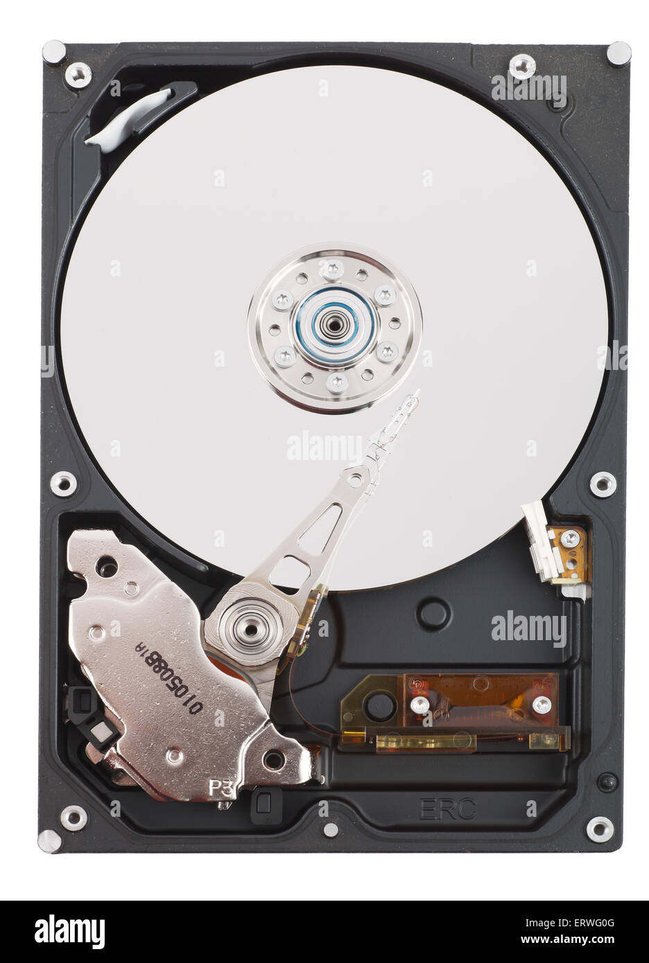 Tête de disque dur et les disques Banque D'Images