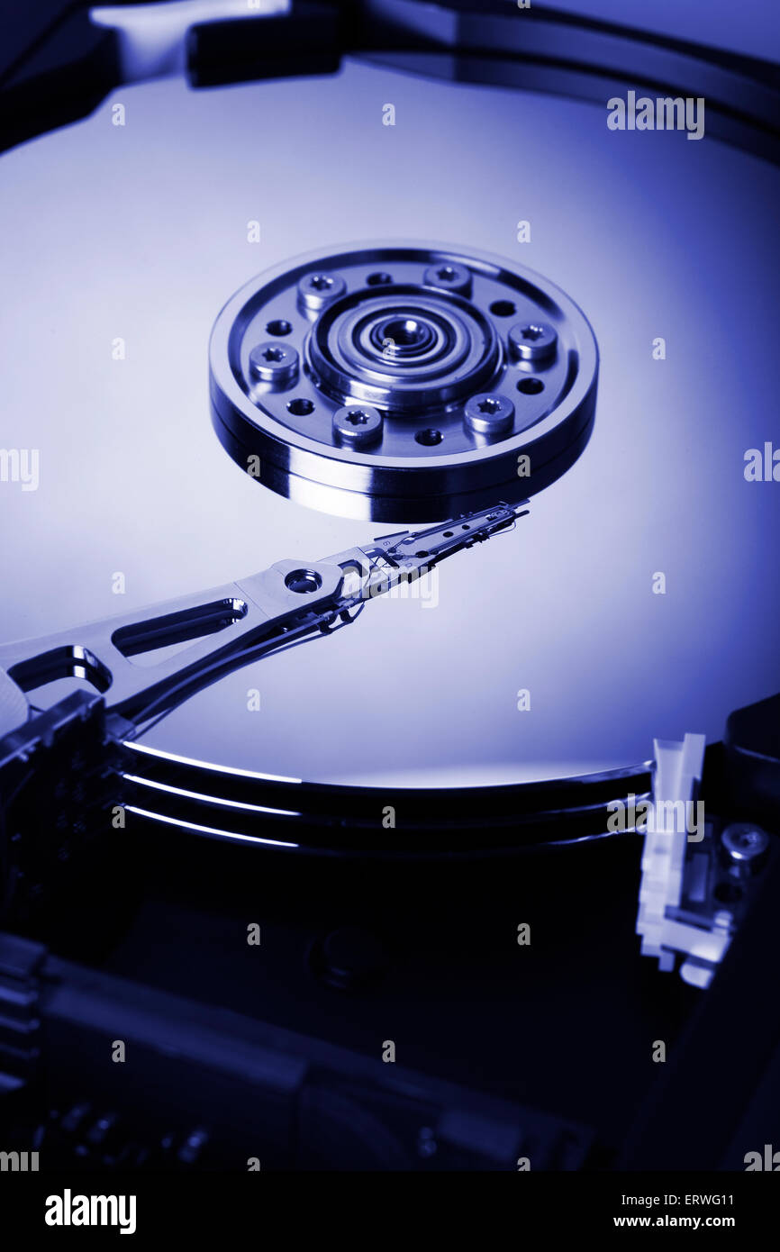 Tête de disque dur et les disques Banque D'Images