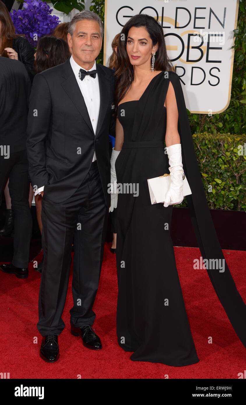 George Clooney et Amal Banque D'Images