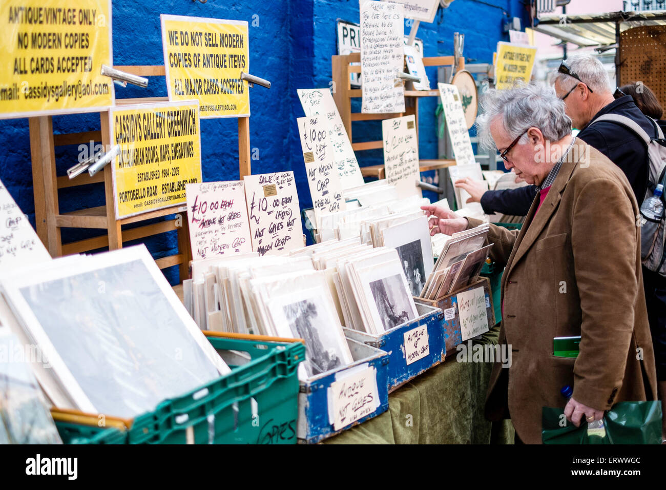 Marché de Portobello Road, Londres, Royaume-Uni Banque D'Images