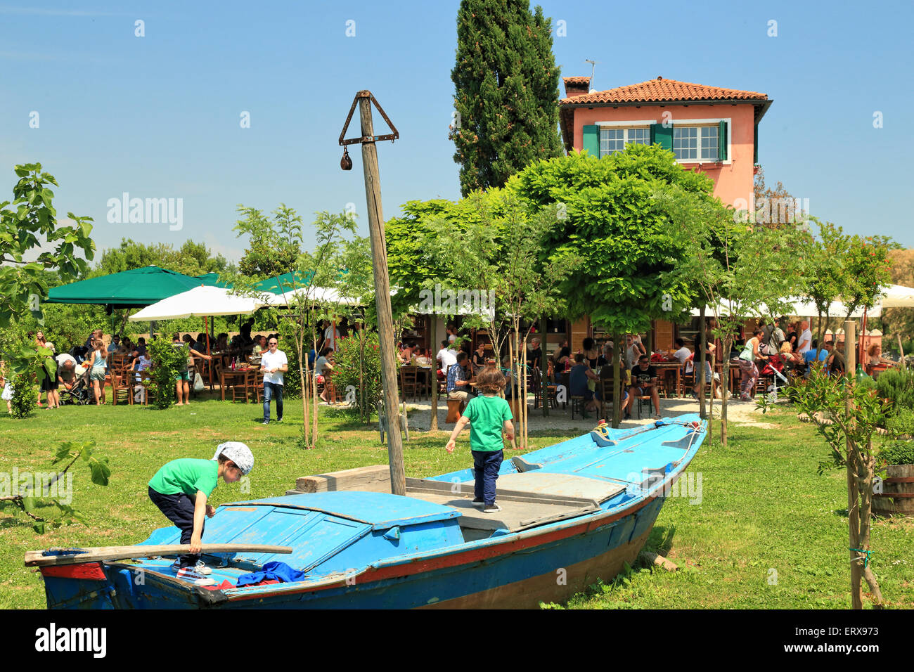 Taverna Tipica Veneziana,l'île de Torcello Banque D'Images