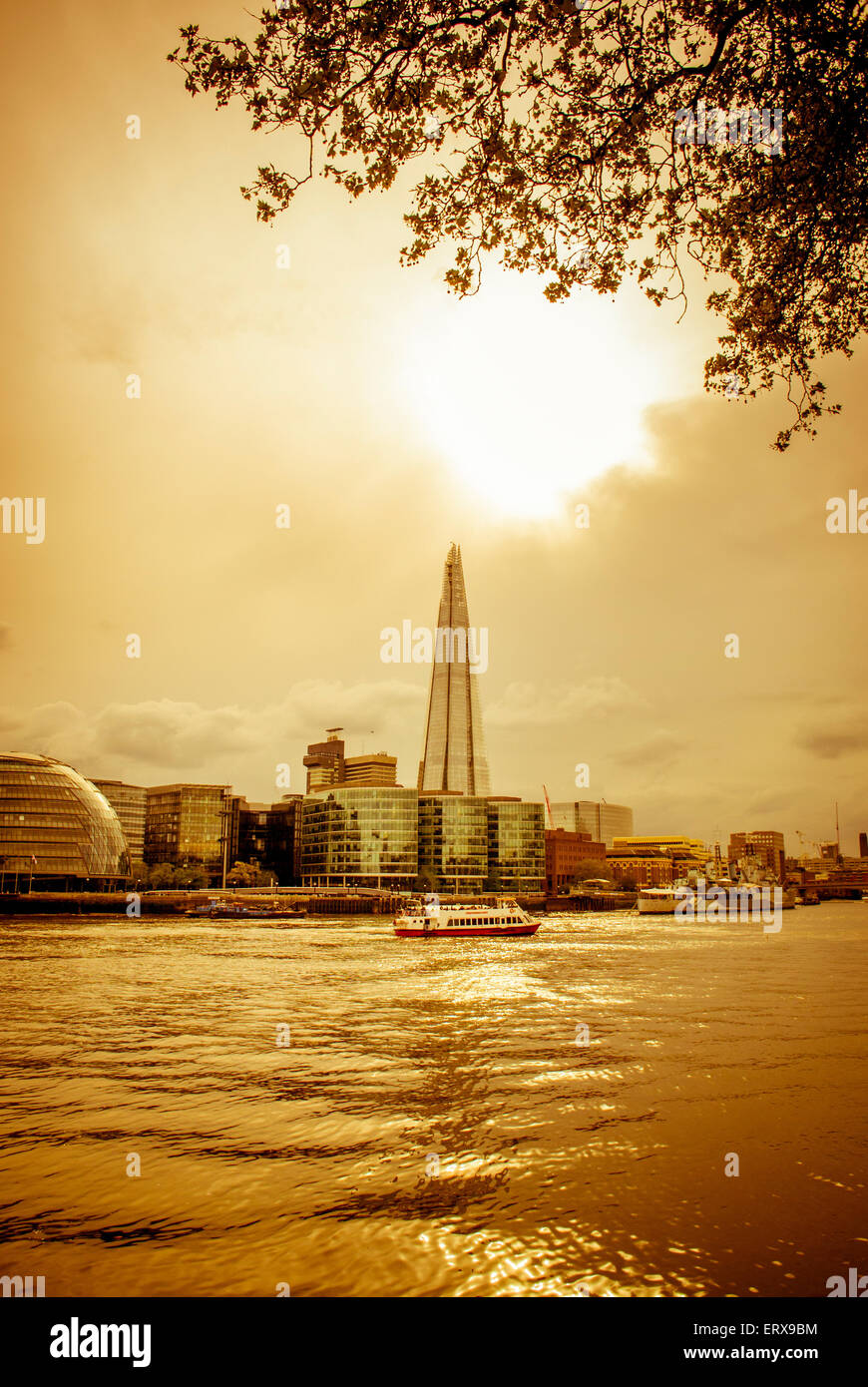 Le Shard, et de coucher de soleil Banque D'Images