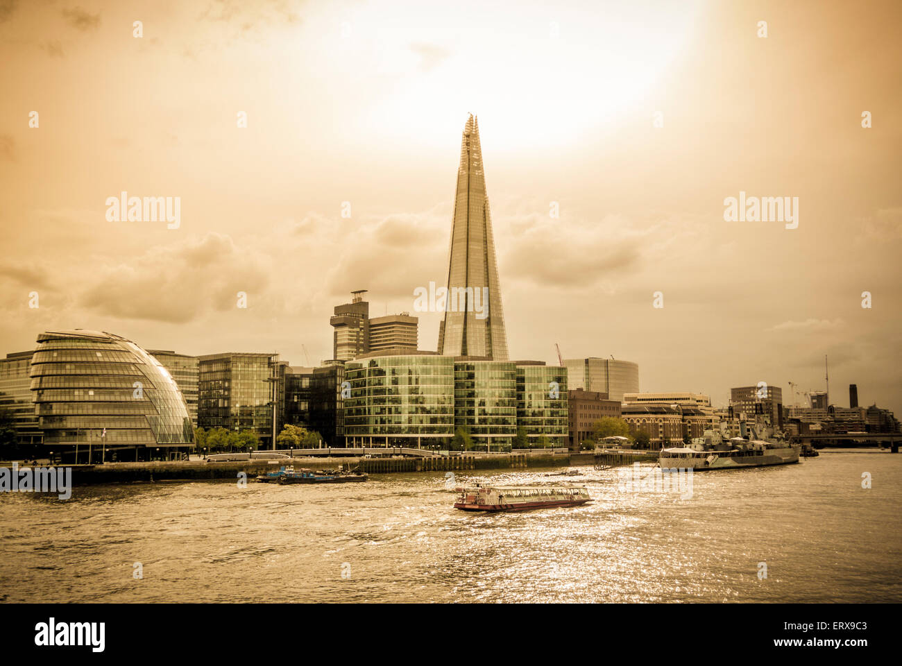 Le Shard, et de coucher de soleil Banque D'Images