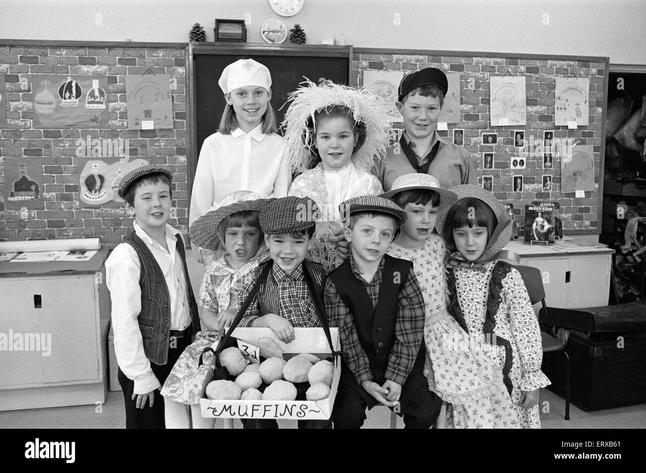 Clough Head J&J'école organise un événement dans music hall Salle municipale de Slaithwaite. 29 novembre 1991. Banque D'Images