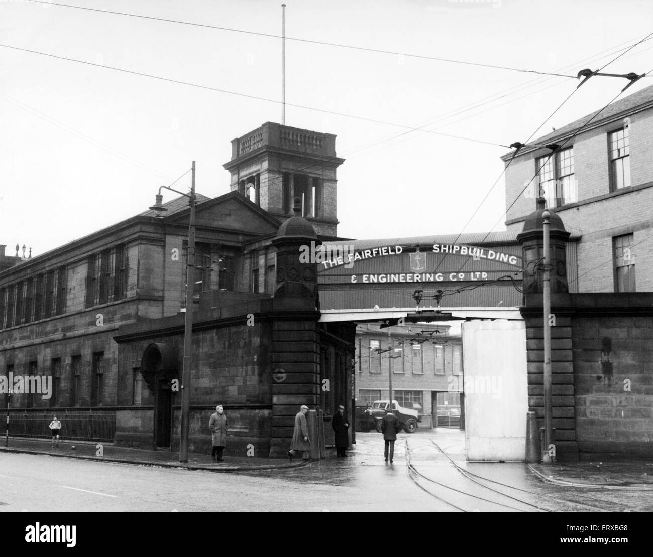 Le Fairfield Shipbuilding and Engineering Company, Limited, une entreprise de construction navale dans la région de Govan sur la Clyde à Glasgow, en Écosse. 5 janvier 1966. Banque D'Images