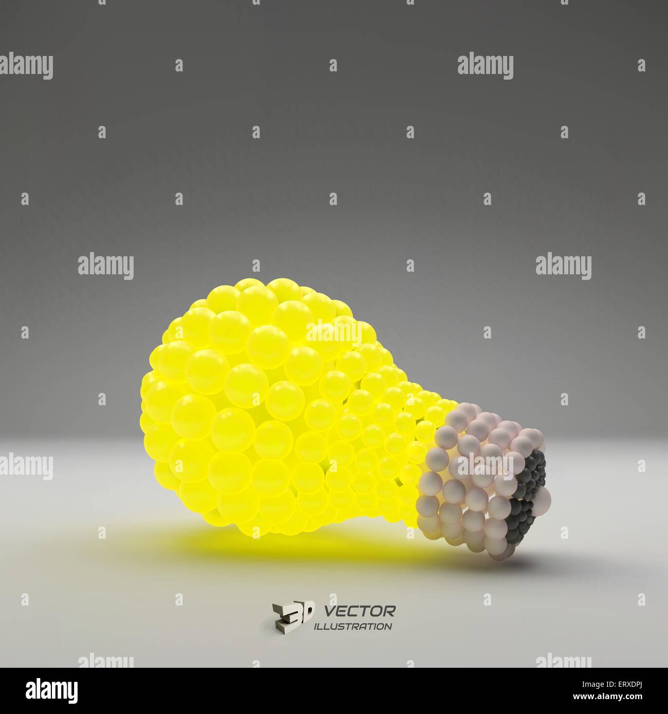 Ampoule électrique. Idée concept. Illustration 3D de vecteur Image