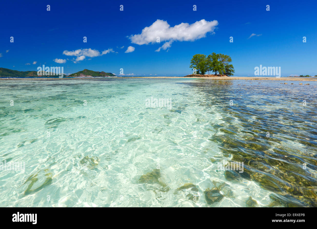 Seascape Seychelles, La Digue Banque D'Images
