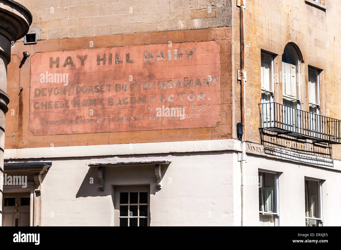 Signalisation signe Ghost Hill Dairy Hay à Bath Somerset UK Banque D'Images