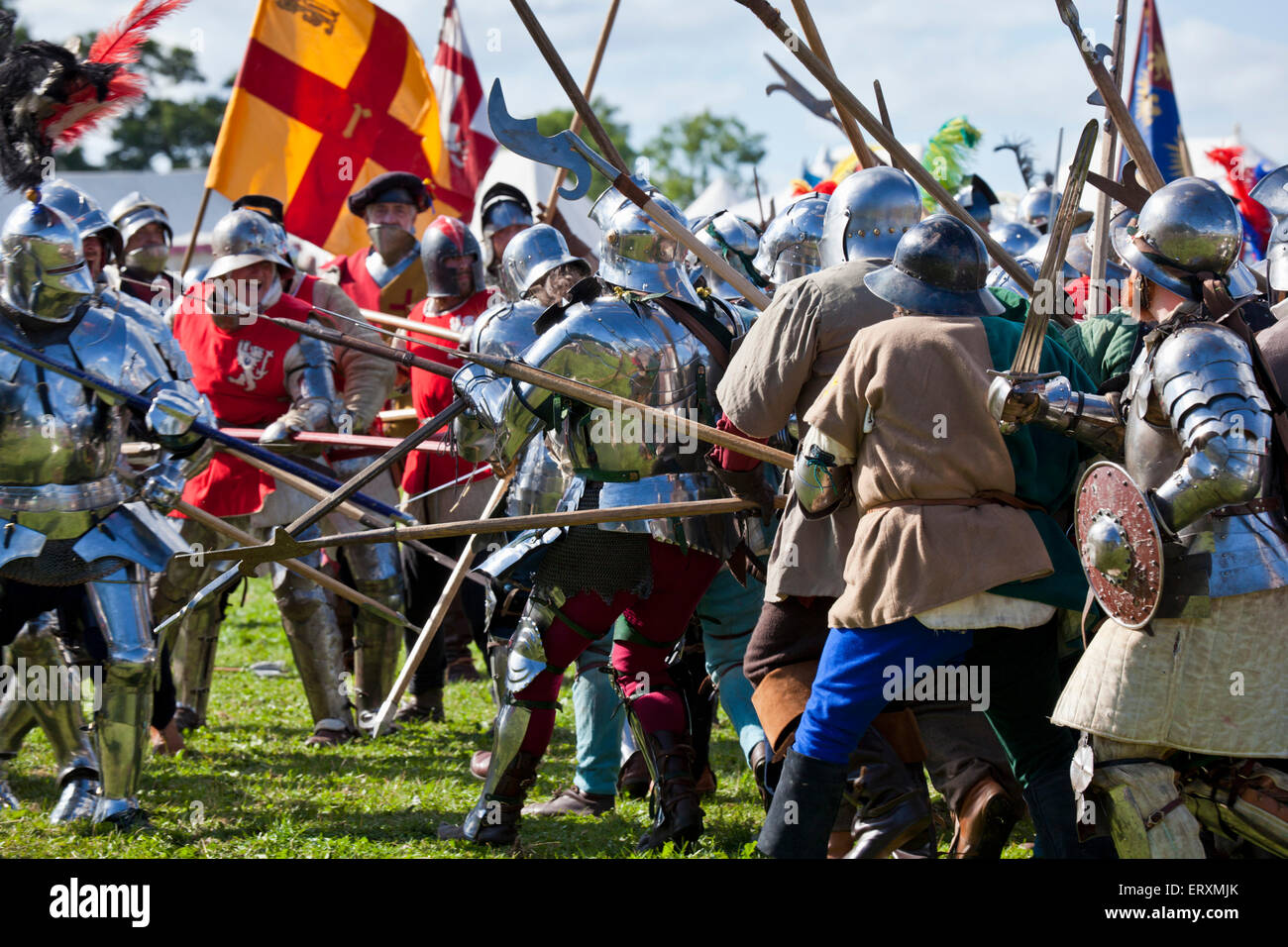 La guerre des Deux-Roses Russie adopter de nouveau à la bataille de Bosworth Bosworth battlefield Leicestershire Angleterre UK GB EU Europe Banque D'Images