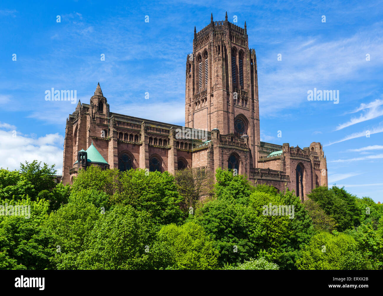 La cathédrale anglicane de Liverpool, Liverpool, Merseyside, England, UK Banque D'Images