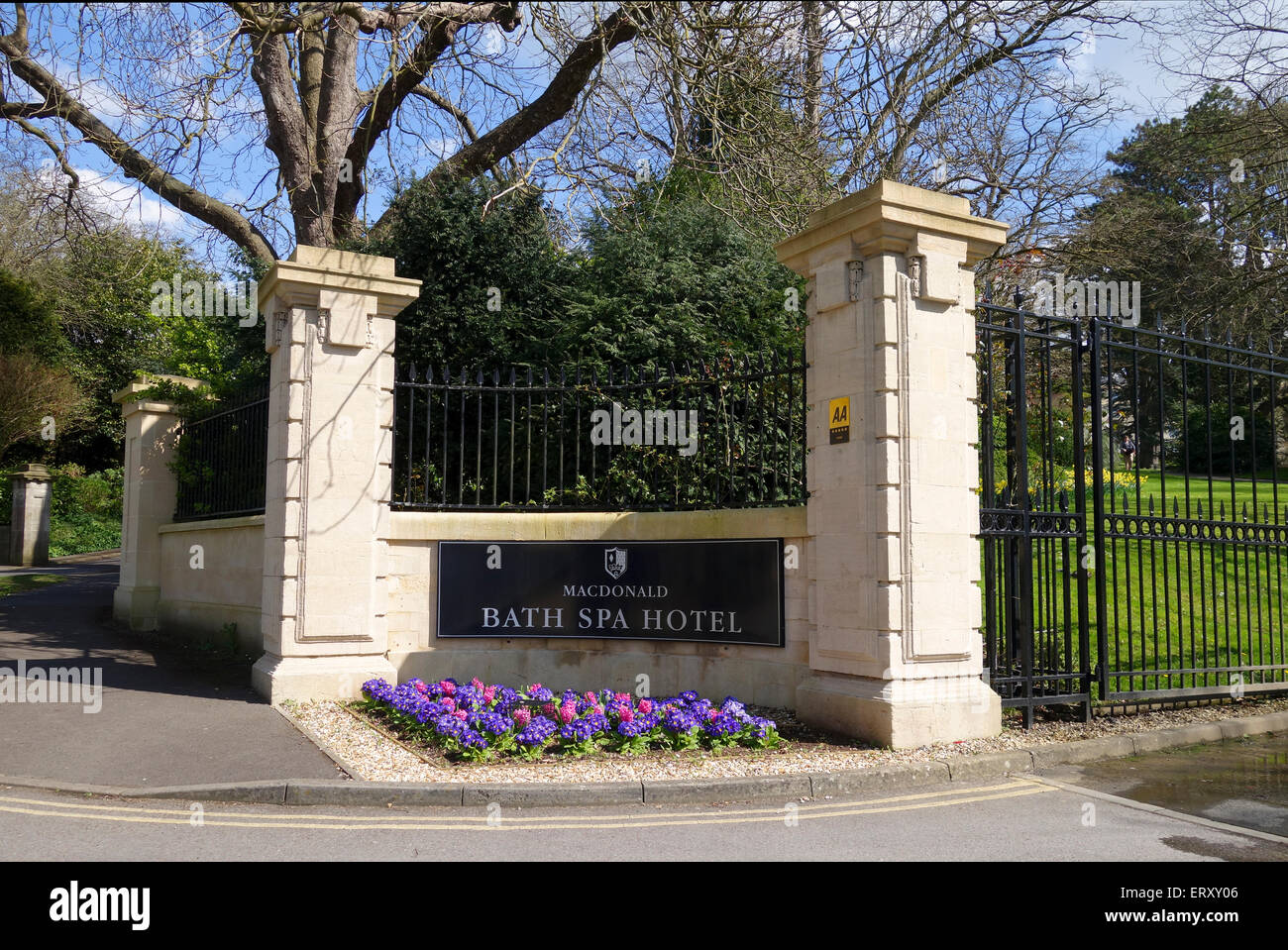 Entrée de Bath Spa Hotel, Bath, Angleterre Banque D'Images