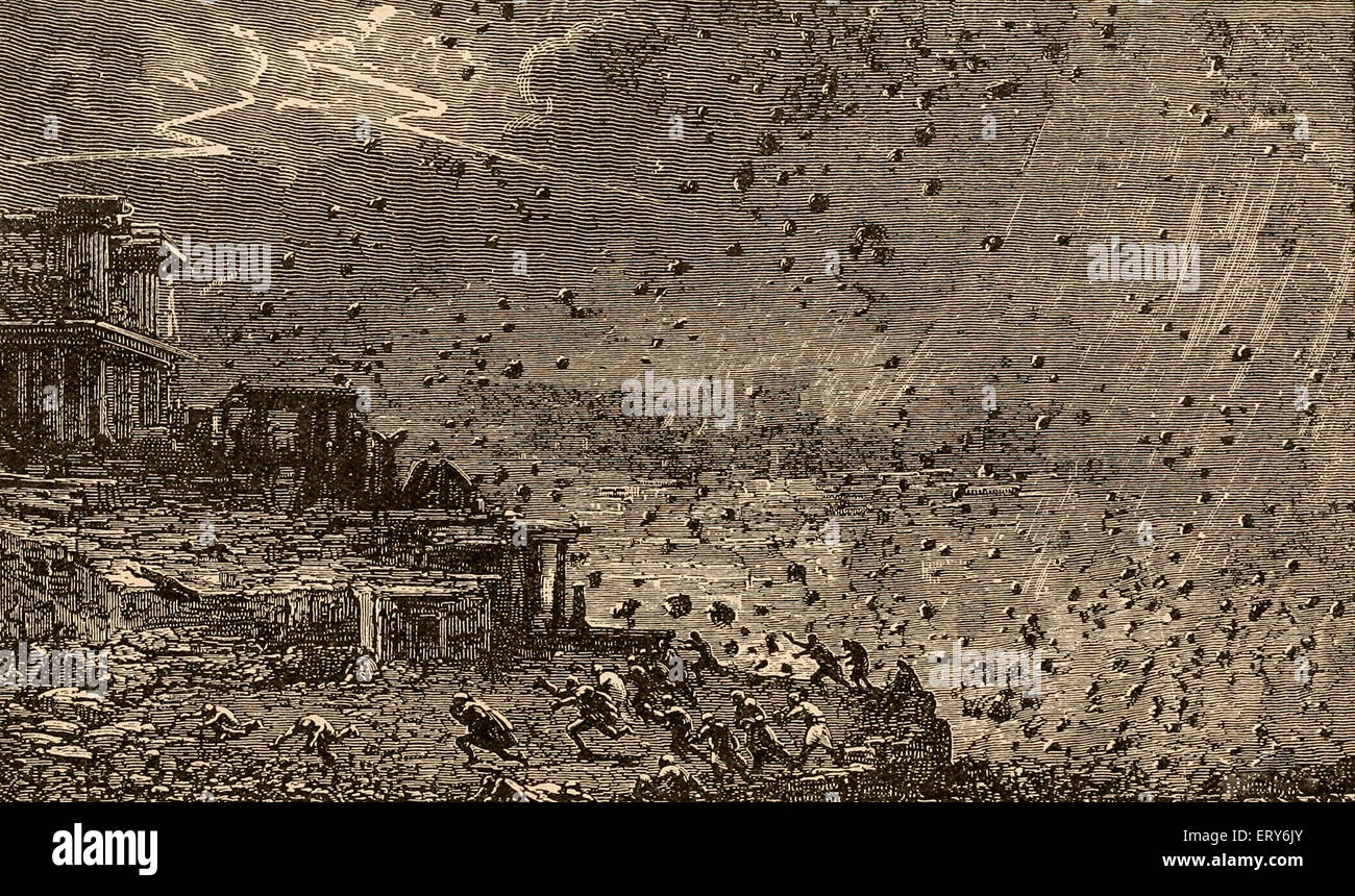 La destruction de Pompéi, Italie, AD 79 Banque D'Images