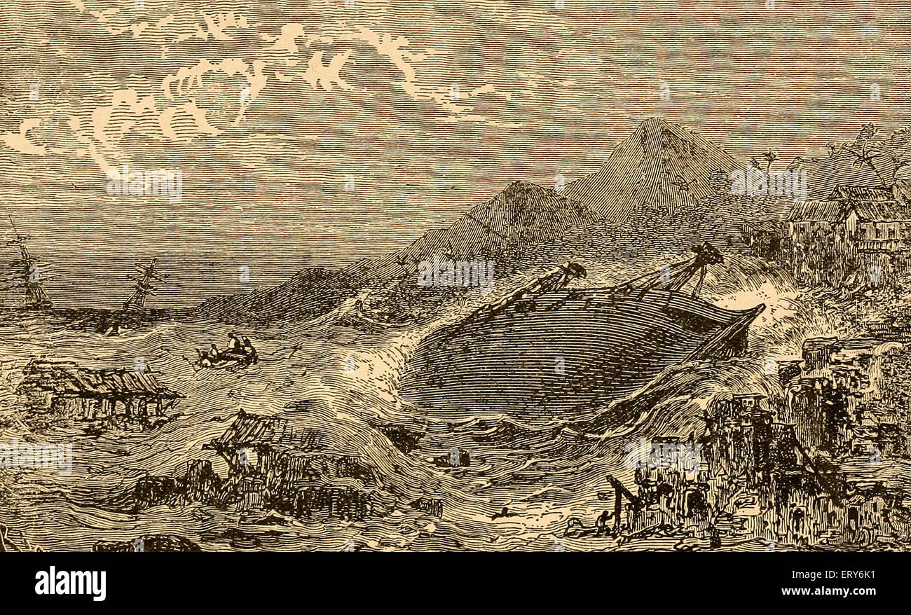 La catastrophe de Scylla, destruction de Scylla, Italie, 1783 Banque D'Images