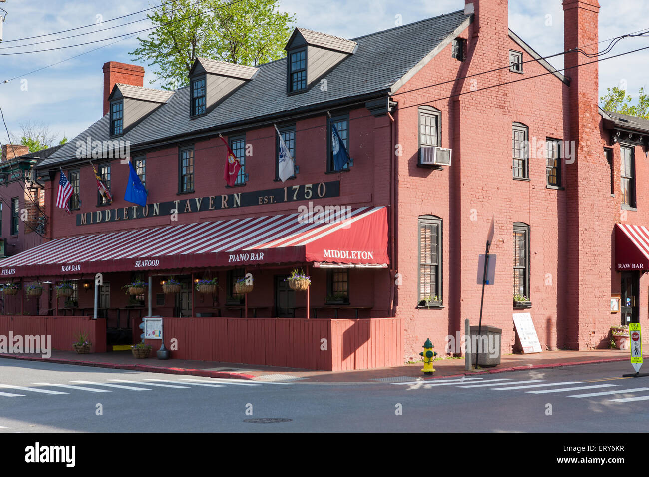 L'historique Middleton Tavern, à Annapolis, Maryland. Banque D'Images