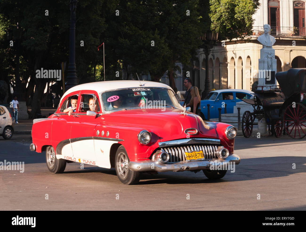 Elk224-1820 Cuba, La Havane, vintage car Banque D'Images