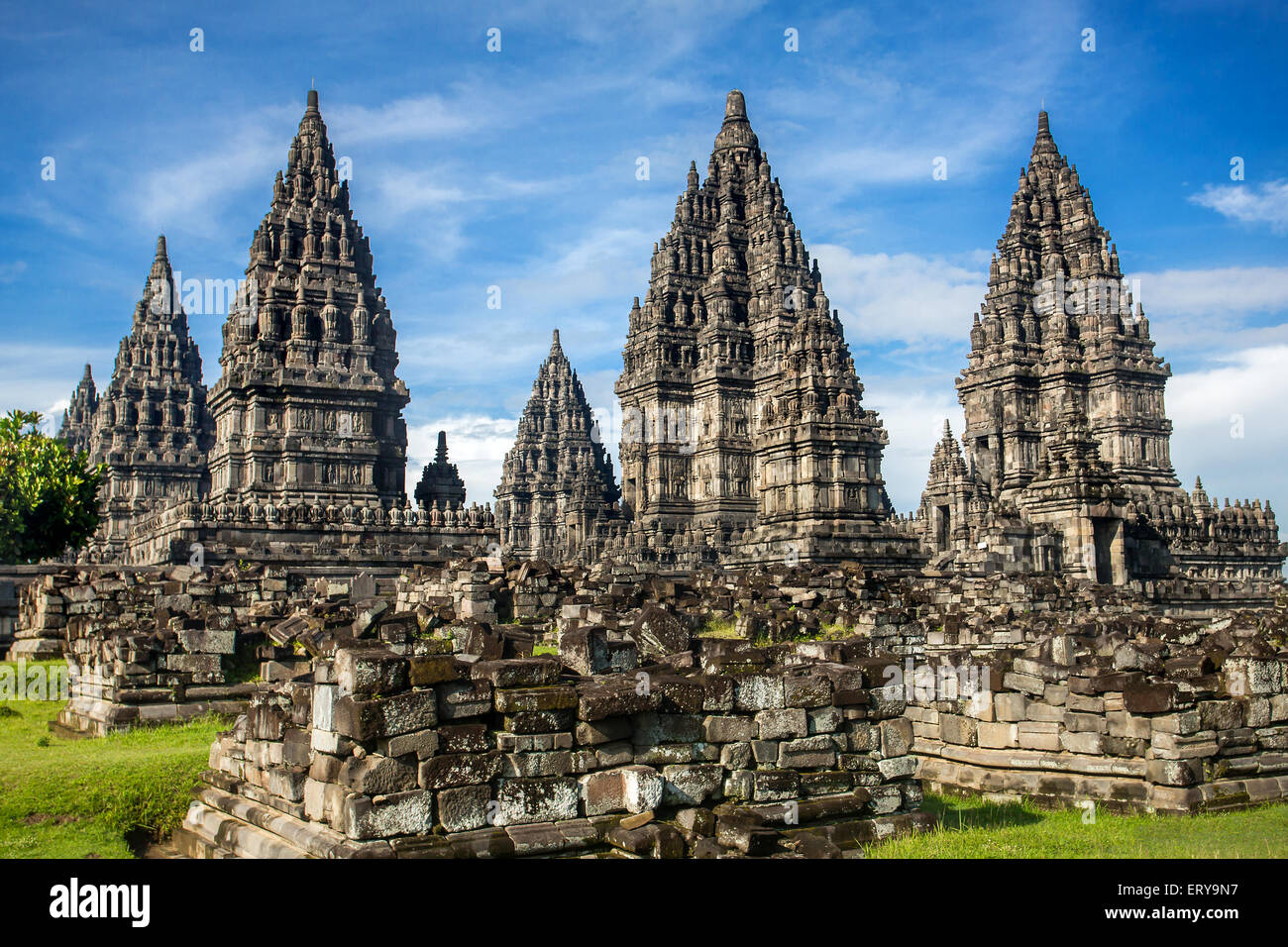 Temple de Prambanan près de Yogyakarta sur l'île de Java, Indonésie Banque D'Images